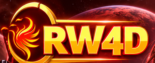 Logo RW4D berwarna emas dan merah